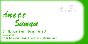 anett suman business card